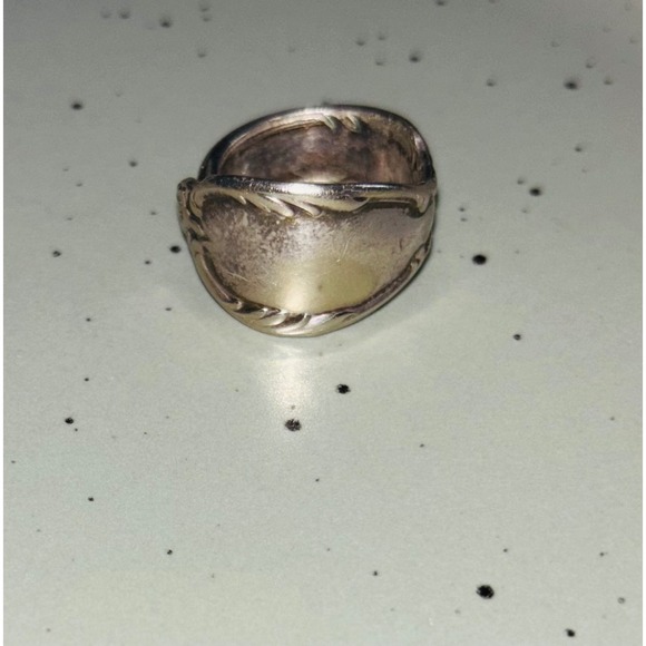 Spoon Ring Silver Plated Statement Ring Band Women Jewelry Size 6‎ - Picture 1 of 3